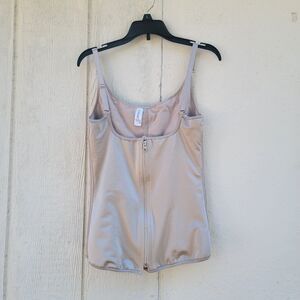 leonisa shapewear slimming tank waist cincher Beige Sz Med